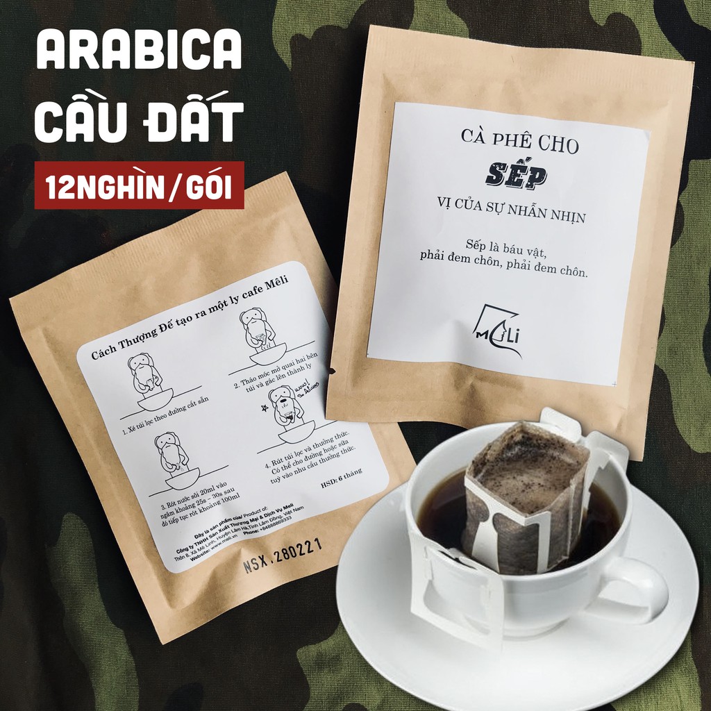 Cà Phê Phin Giấy Arabica Và Robusta Tiện Dụng Nguyên Chất 100%