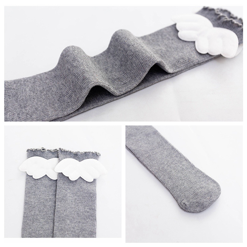 Vớ cotton dài mềm mại có cánh cho bé gái từ 1-8 tuổi