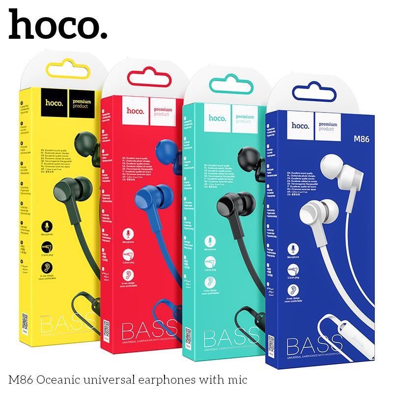 ✅Tai nghe dây nhét tai HOCO M86 Kèm mic đàm thoại Jack 3.5mm chống tiếng ồn-BH 12 Tháng