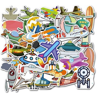 Sticker MÁY BAY nhựa PVC không thấm nước, dán nón bảo hiểm, laptop, điện thoại, Vali, xe, Cực COOL #88