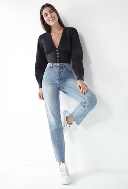 Quần slim straight cạp cao B.D.G urban outfitters chuẩn