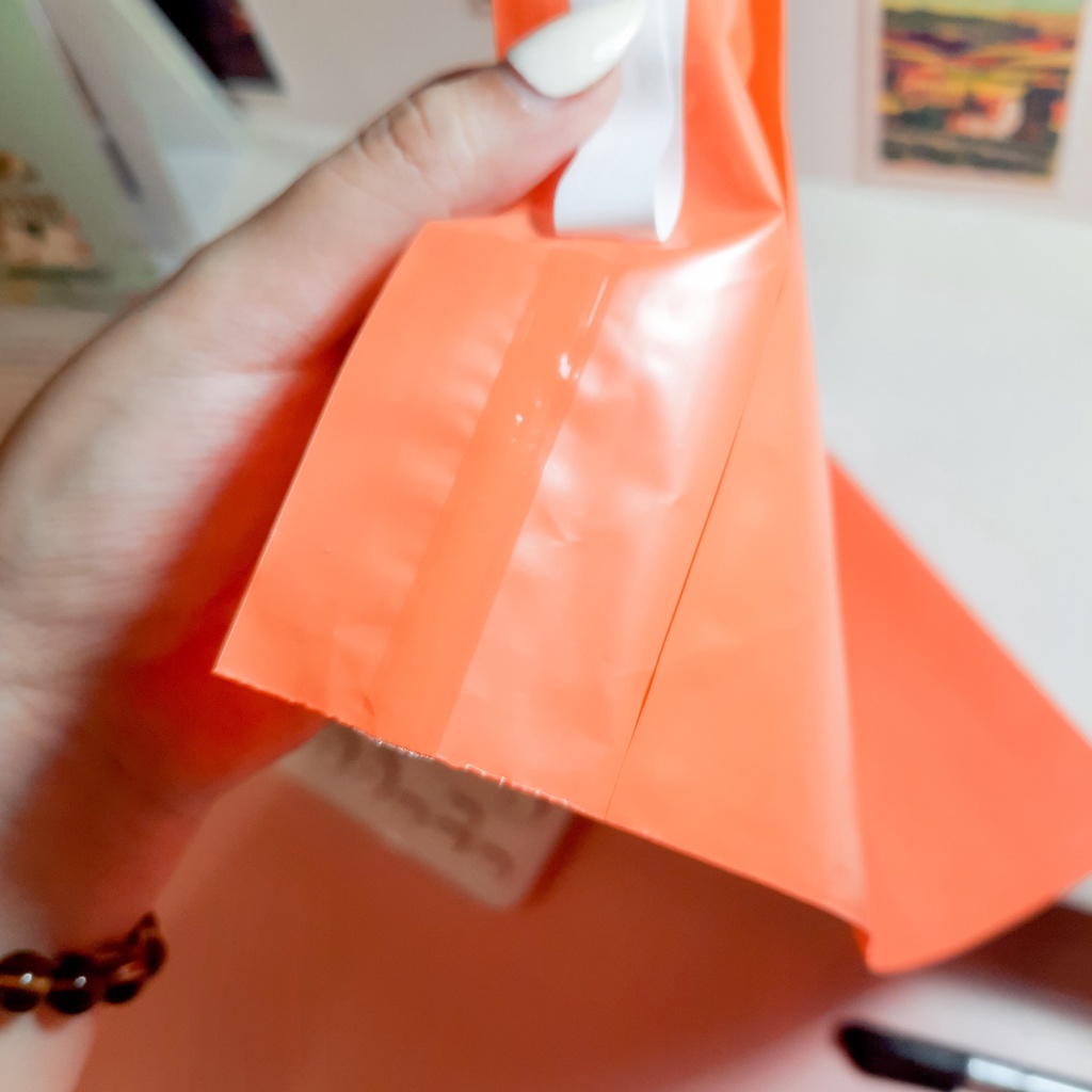 [PASS] Túi niêm phong màu cam tươi shopee có keo dán size 17x30cm gói hàng dành cho shop