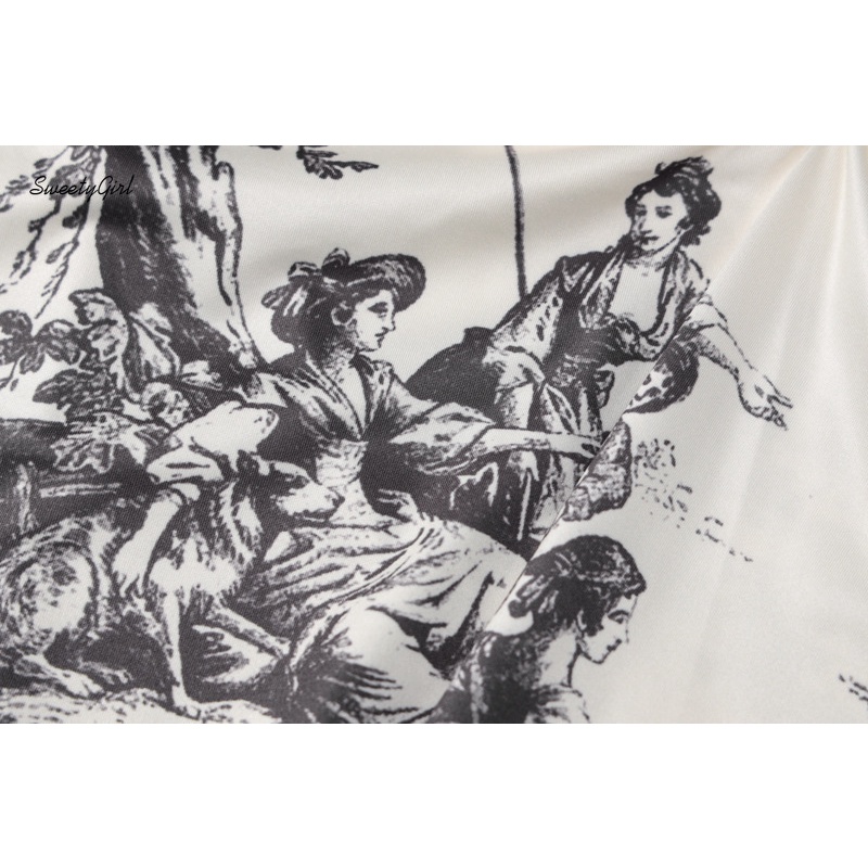 Đầm Dài Không Tay Hở Lưng In Họa Tiết Cổ Điển Hàng Mới Dành Cho Nữ 2022