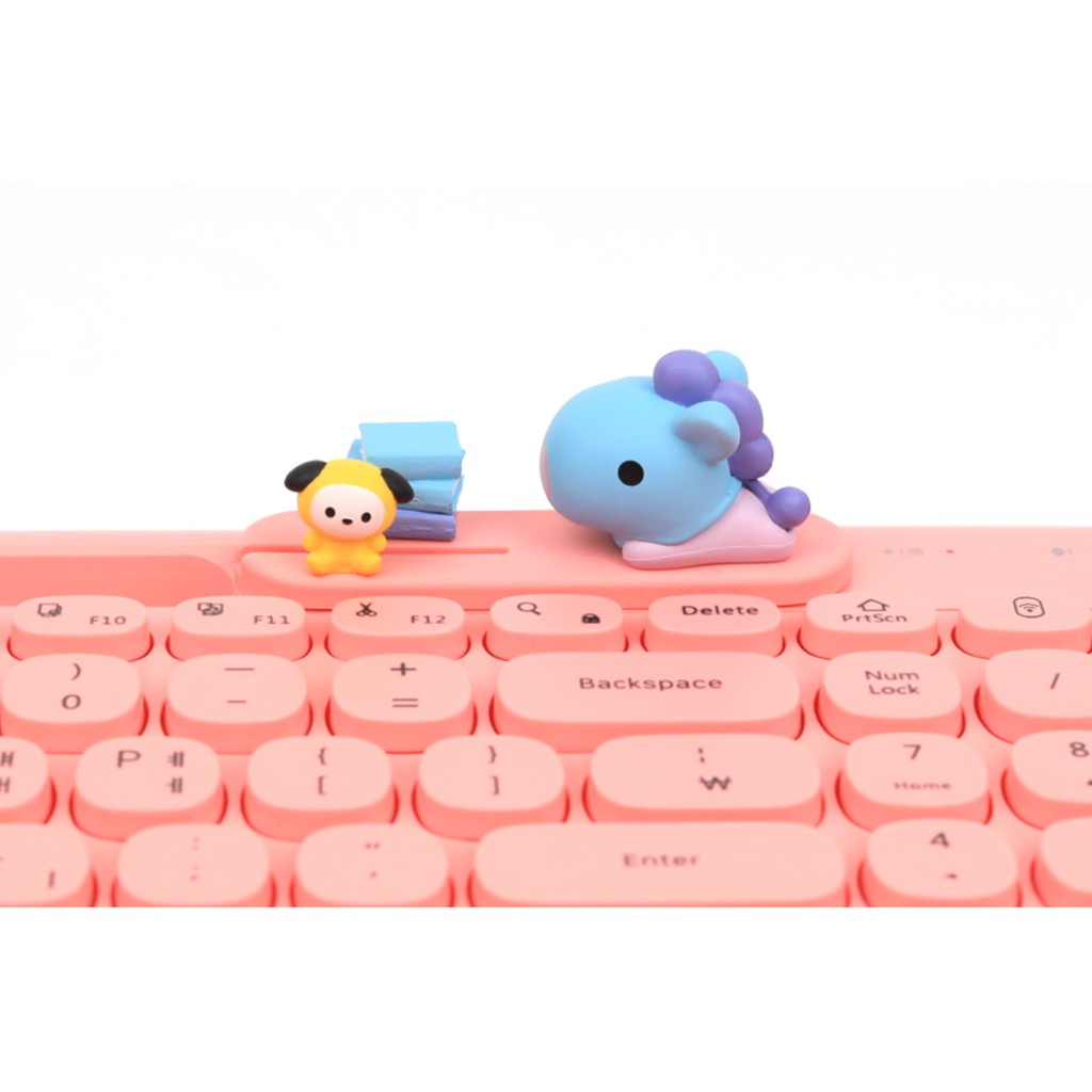 Bàn phím không dây BT21 Baby Multi Pairing Keyboard kết nối Bluetooth và USB phiên bản 2021