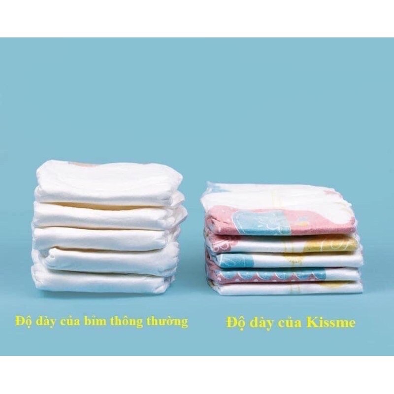 Bỉm kiss me 1 bịch nhỏ S56/M dán 48/M quần 44/L quần 42/XL quần 40/XXL quần 36