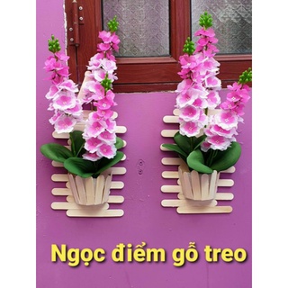 2 bộ hoa treo tường, lan ngọc điểm