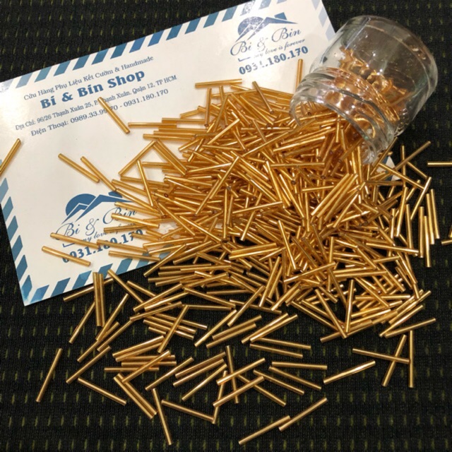 60g Cườm Khúc Dài (Ống Trúc) Loại Thường