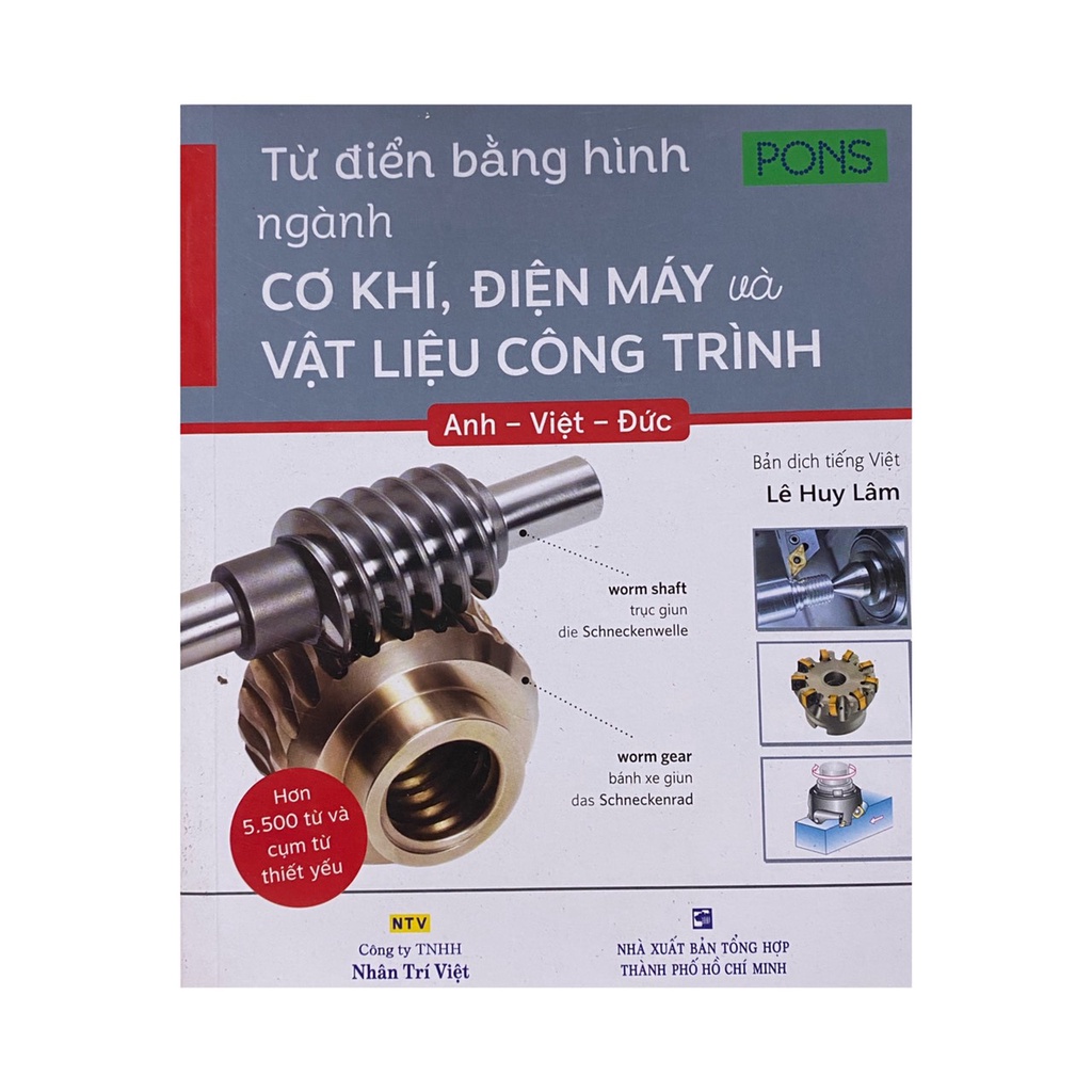 Sách - Từ điển Anh - Việt - Đức bằng hình ngành cơ khí điện máy và vật liệu công trình ( Nhân Trí Việt )