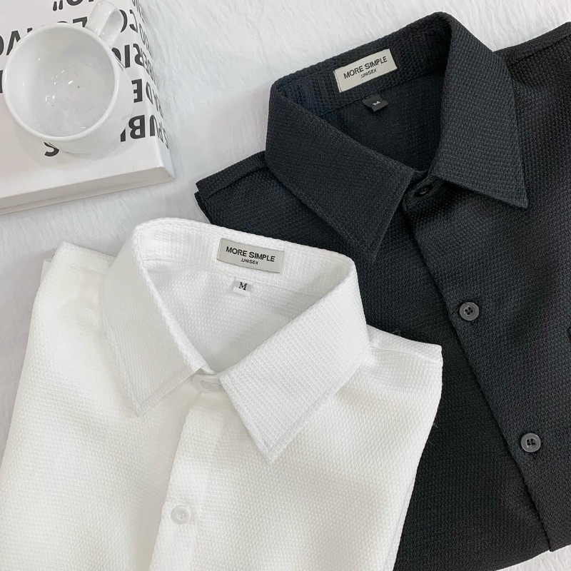 Áo Sơ Mi Tay Ngắn MIN Form Rộng Phong Cách Ulzzang - 84unisex