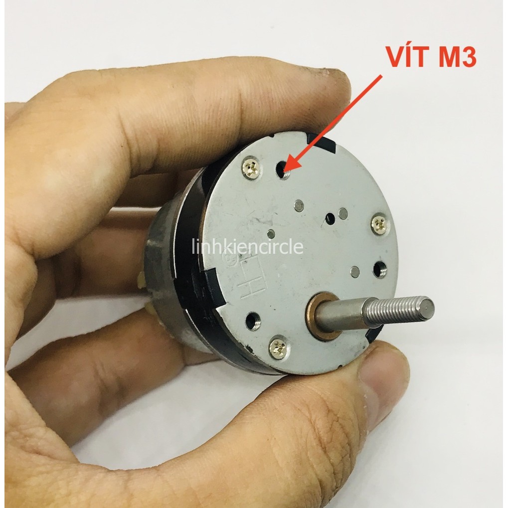 Motor mô tơ giảm tốc mini 500 bánh răng kim loại 6v - 12v tốc độ chậm 5 - 10 vòng trục ren - LK0330