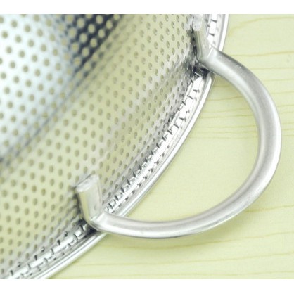 Rổ Inox rửa rau, củ, trái cây (loại có tai/không tai) 28.5cm