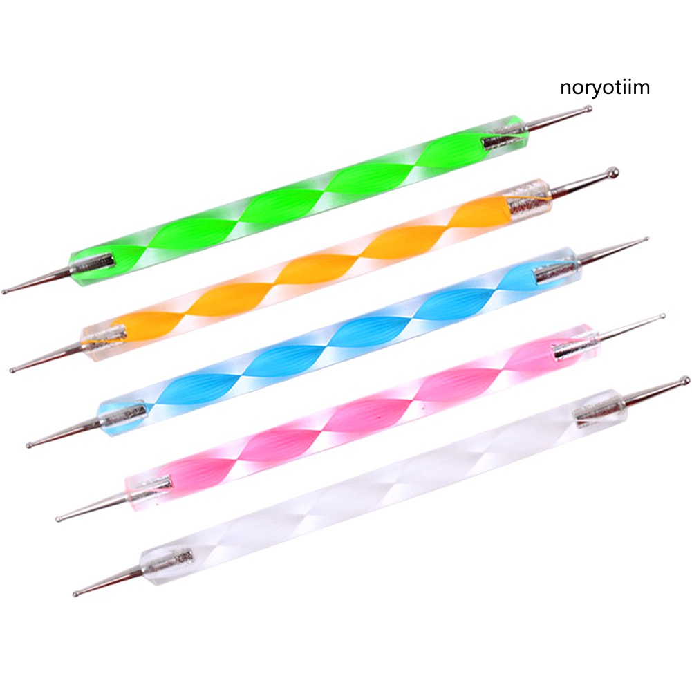 Bộ 5 bút vẽ họa tiết chấm bi hai đầu dành cho trang trí móng tay nghệ thuật