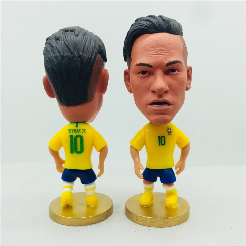 Mô Hình Cầu Thủ Bóng Đá Brazil Rivaldo Ronaldo Coutinho Cafu Neymar Jesus Alisson Carlos Pato Ronaldinho Cao 6.5cm