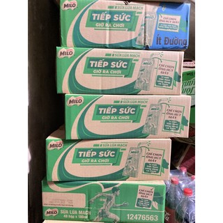 Thùng sữa 12 vỉ Sữa Lúa Mạch Milo/ Sữa Mát A2 (48 hộp)