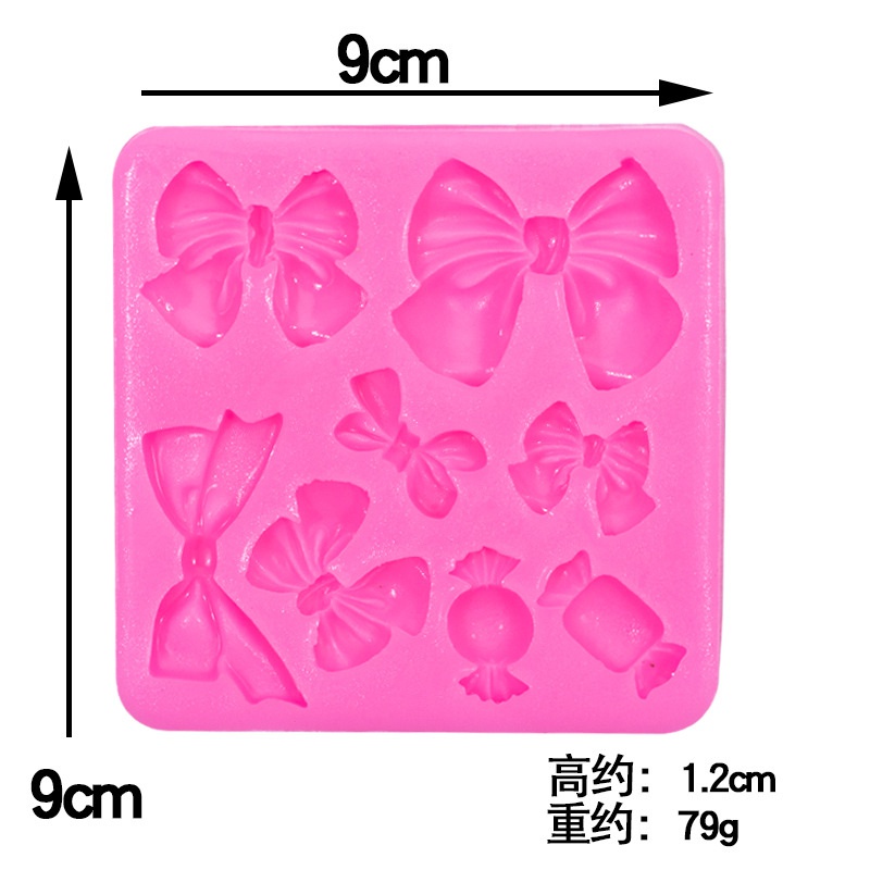 Khuôn Silicon Làm Bánh Kẹo Hình Nơ Hoạt Hình Trang Trí Nghệ Thuật