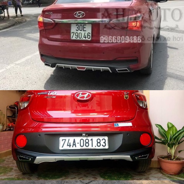 Lippo, Lip Chia Pô,Ốp Cản Sau Cho xe Hyundai I10 Hàng Cao Cấp Loại 1