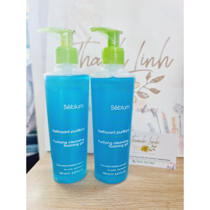Sữa rửa mặt Sébium Gel Moussant phù hợp với da dầu mụn, làm sạch sâu và nhẹ nhàng 200ml