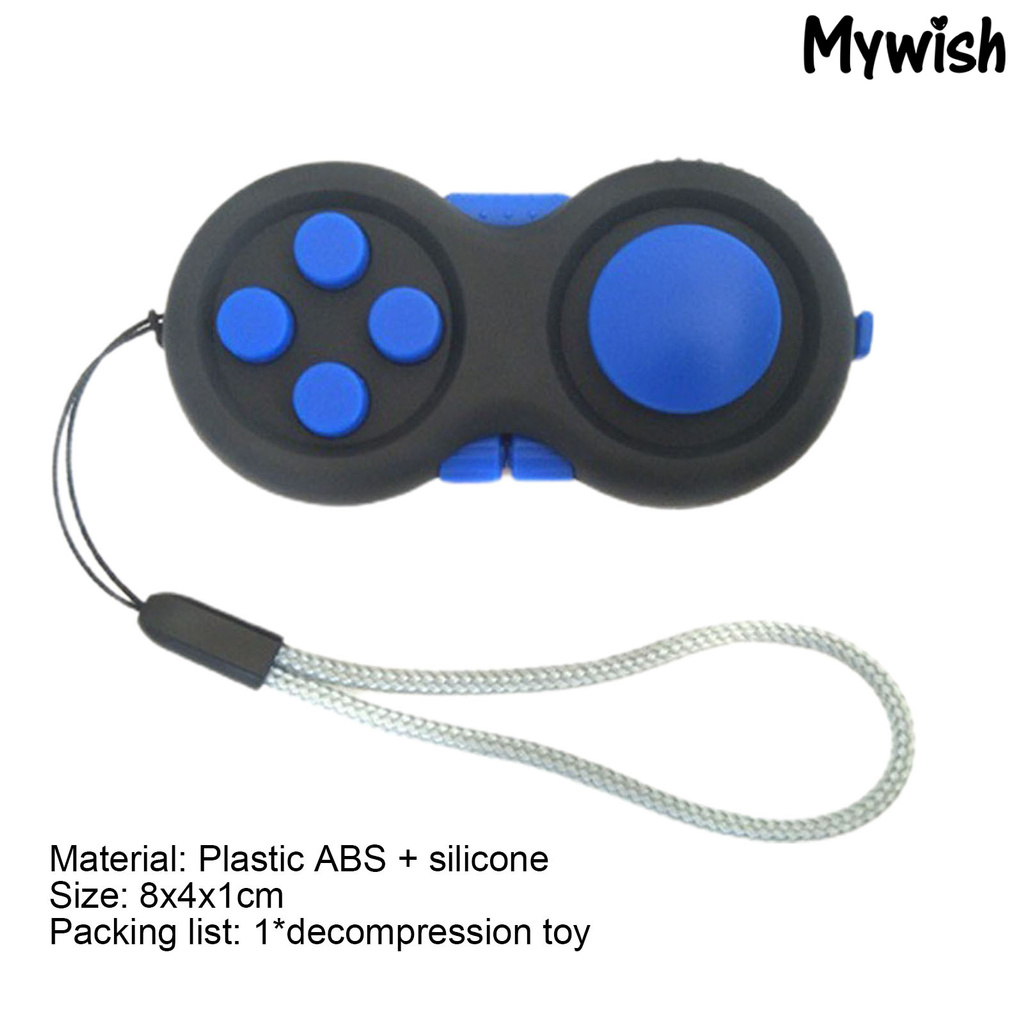 MYWISH Fidget Pad Portable Stress-relieving 4 Buttons Game Joystick Stress Reliever for Teens