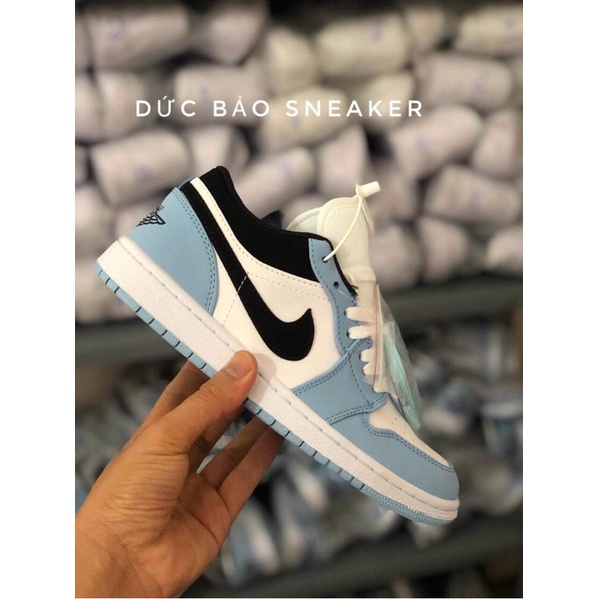 Jordan xanh móc đen cổ thấp 11 ❤️ tặng kèm dây❤️ Giày thể thao nam nữ sneaker jordan 1 cổ thấp 💕 jd1