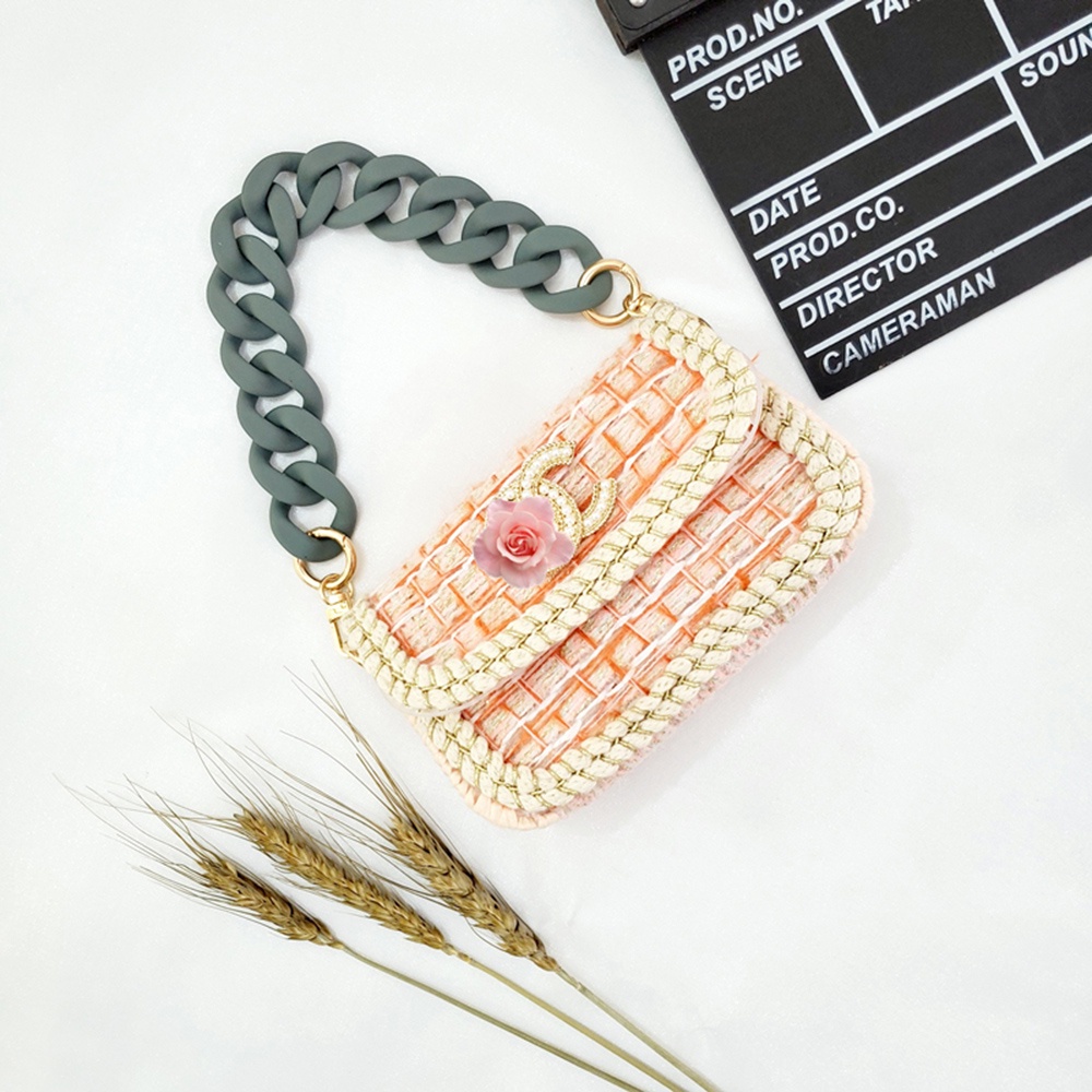 Dây Xích Đeo Túi Xách Bằng Nhựa Acrylic Trong Suốt Nhiều Màu Sắc Thời Trang