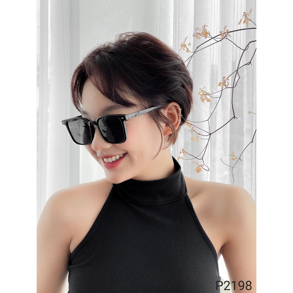 Kính râm nam LILYEYEWEAR mắt vuông to chống UV400 phân cực bảo vệ mắt P2198
