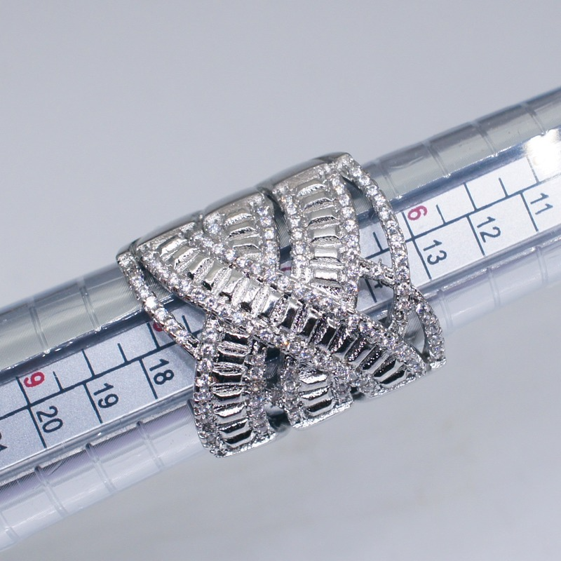 Nhẫn nhiều lớp mạ bạc S925 sang trọng thời trang