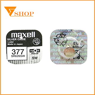 1 vỉ pin đồng hồ SR626SW Maxell 1.55V, pin 377 (1 vỉ 1 viên)