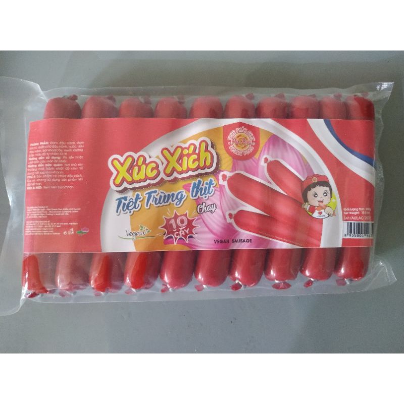 Xúc Xích Chay Âu Lạc 1 Gói 10 Cây (3 Vị Hải Sản, Gà, Thịt Chay) | BigBuy360 - bigbuy360.vn
