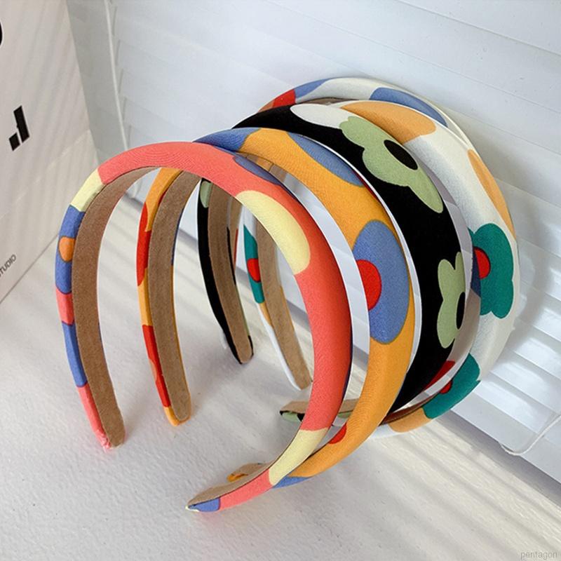 Băng đô cài tóc bằng vải đính hoa phong cách Hàn Quốc xinh xắn cho bé gái