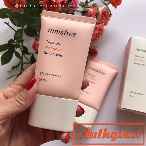 [Bản mới 2019] Kem chống nắng lên tông Innisfree Tone Up No Sebum Sunscreen SPF 50+ PA+++ 50ml | BigBuy360 - bigbuy360.vn