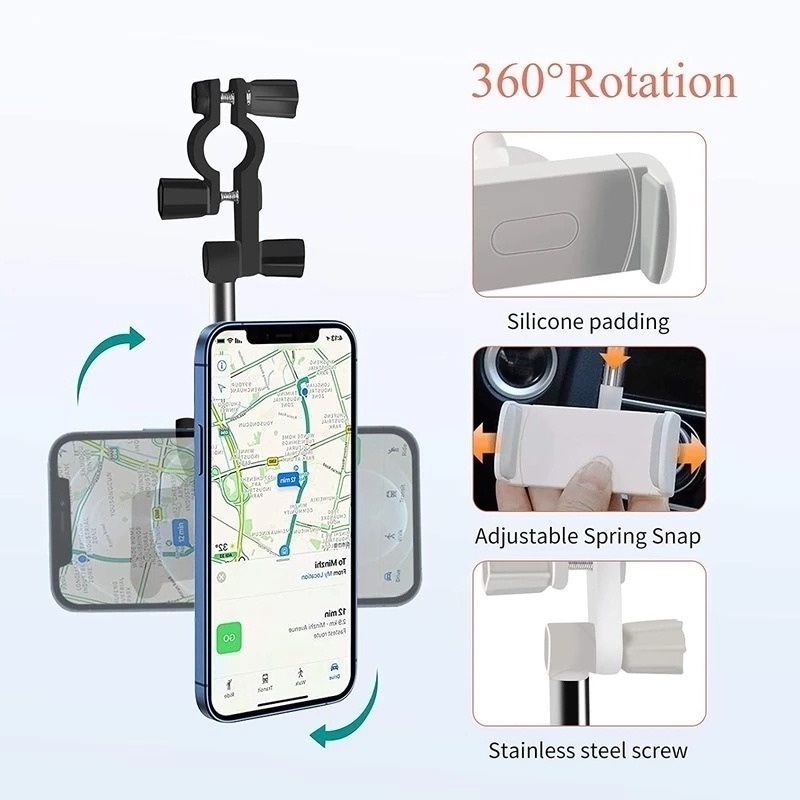 Giá Đỡ Điện Thoại Gắn Gương Chiếu Hậu Xe Hơi Xoay 360 Độ Tiện Dụng° Giá Đỡ Điện Thoại Điều Chỉnh Được Cho Tất Cả Các Dòng Điện Thoại