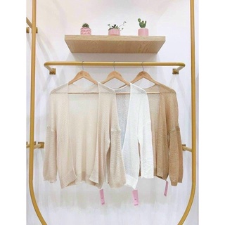 Áo khoác lưới mỏng-Áo khoác len
