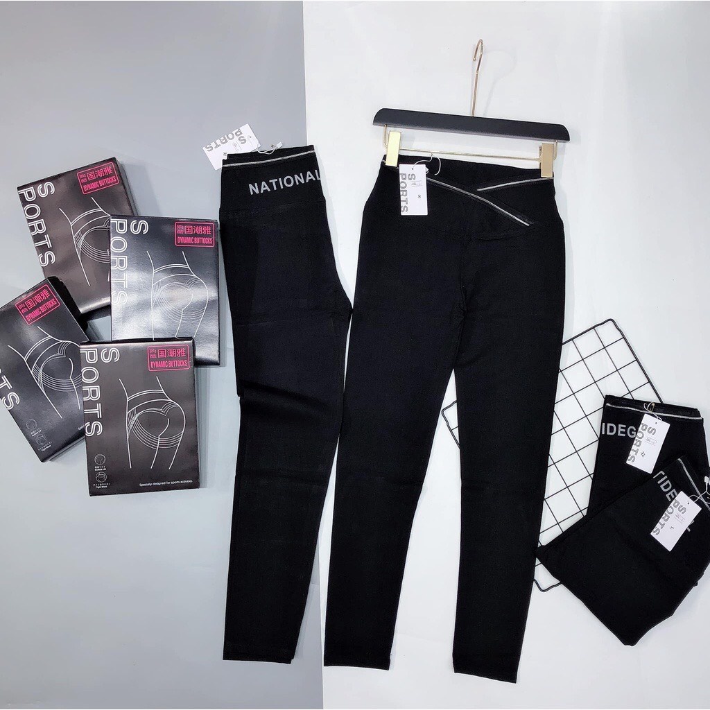 Quần Legging Nữ cạp chéo co giãn Lesusana chất đẹp