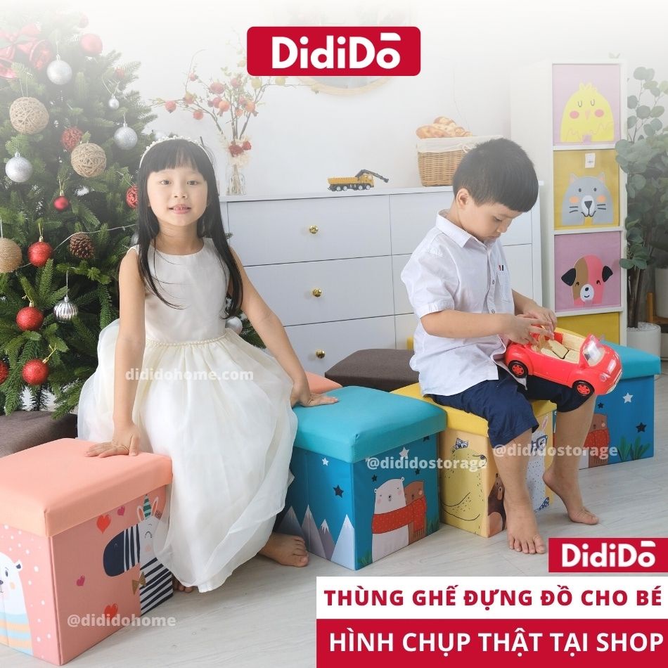 (GRAB/NOW) Thùng đựng đồ DidiDo kết hợp ghế ngồi cho bé size 51cm