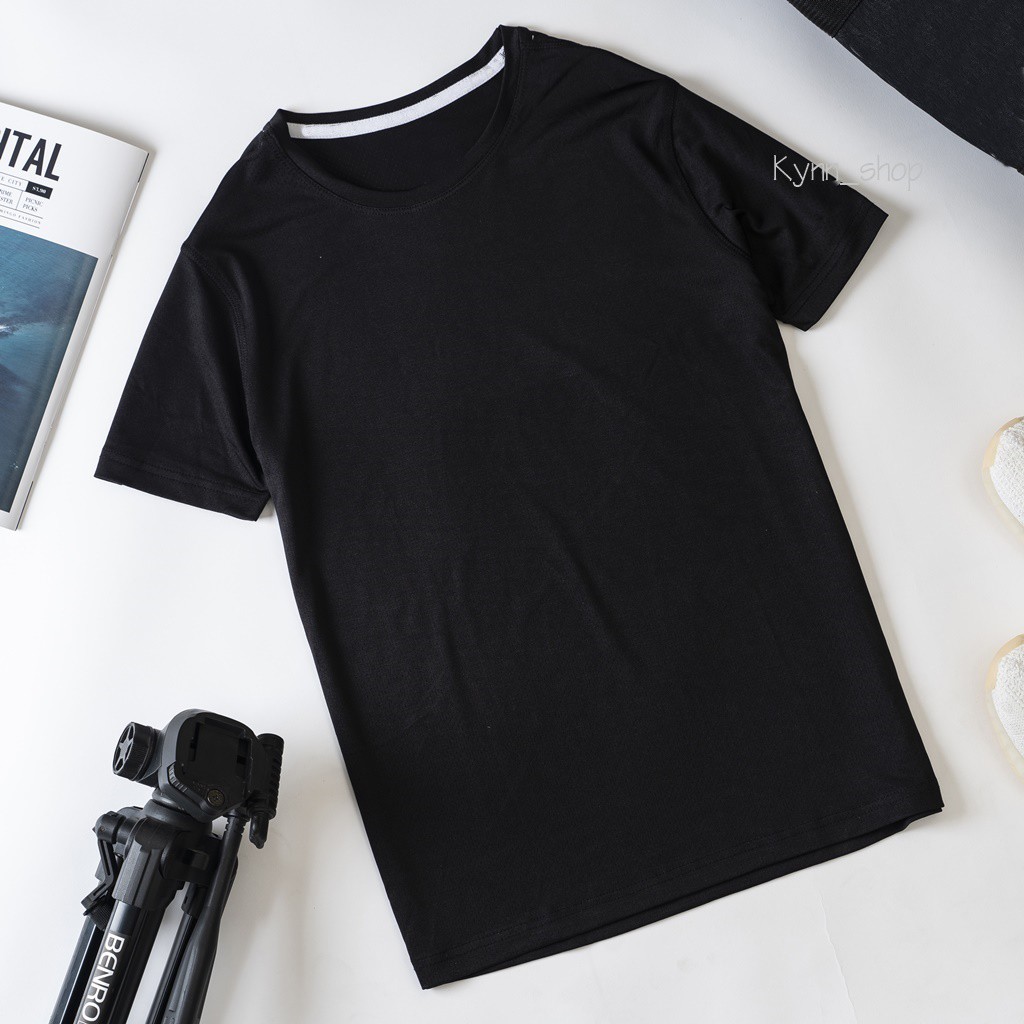 Áo thun cổ tròn lỗ kim thời trang nam Mã KA10, phom 40-75kg.