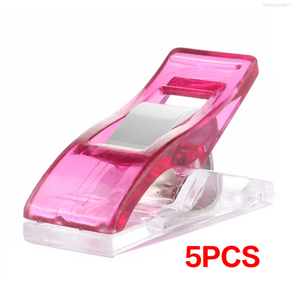 Set 5 kẹp nhựa giữ cố định vải dùng may vá đa năng tiện dụng