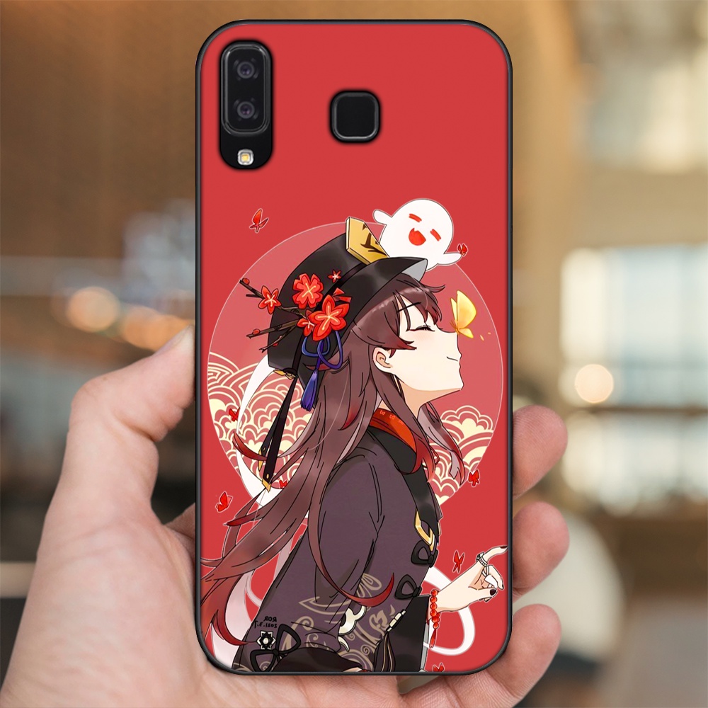 Ốp lưng Samsung A8 Star viền đen in hình Hutao Genshin Impact