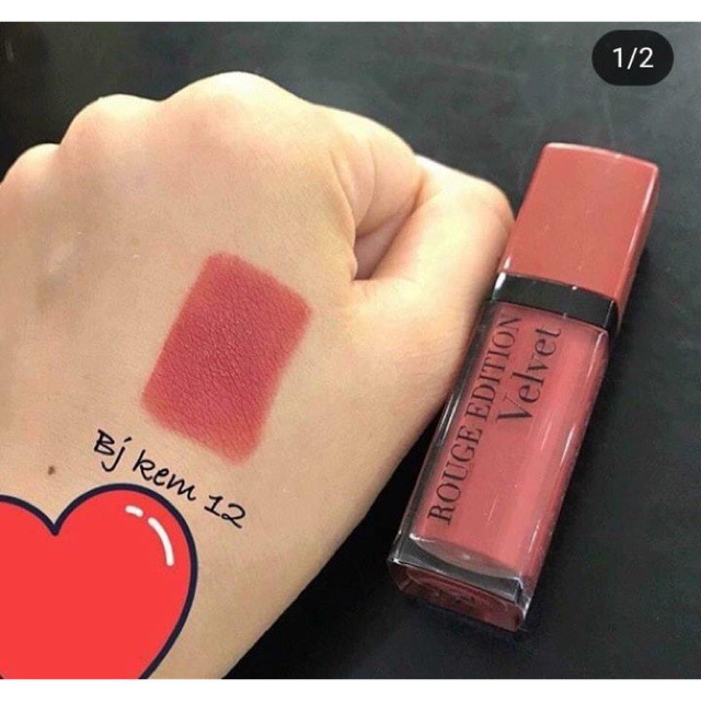 Son Kem Lì Bourjois Rouge Edition Velvet Màu 12 Đỏ Gạch Hàng Chính Hãng