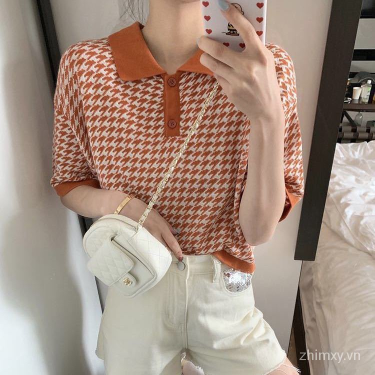 Áo Dệt Kim Do Dower Tay Ngắn Dáng Ôm Phong Cách Hàn Quốc Thời Trang Cho Nữ | BigBuy360 - bigbuy360.vn