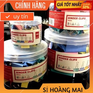 Kẹp giấy, kẹp bướm màu Deli Binder Clips - Double Clip 15mm 19mm 25mm 32mm 51mm, Fciyide ,Double A hàng chuẩn