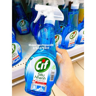 Nước lau kính CIF chai xịt 520ml