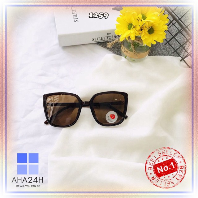 HOt KÍNH MÁT NỮ THỜI TRANG TRÒNG POLARIZED CAO CẤP GỌNG XI MẠ VÀNG AH1259 MỚI RE