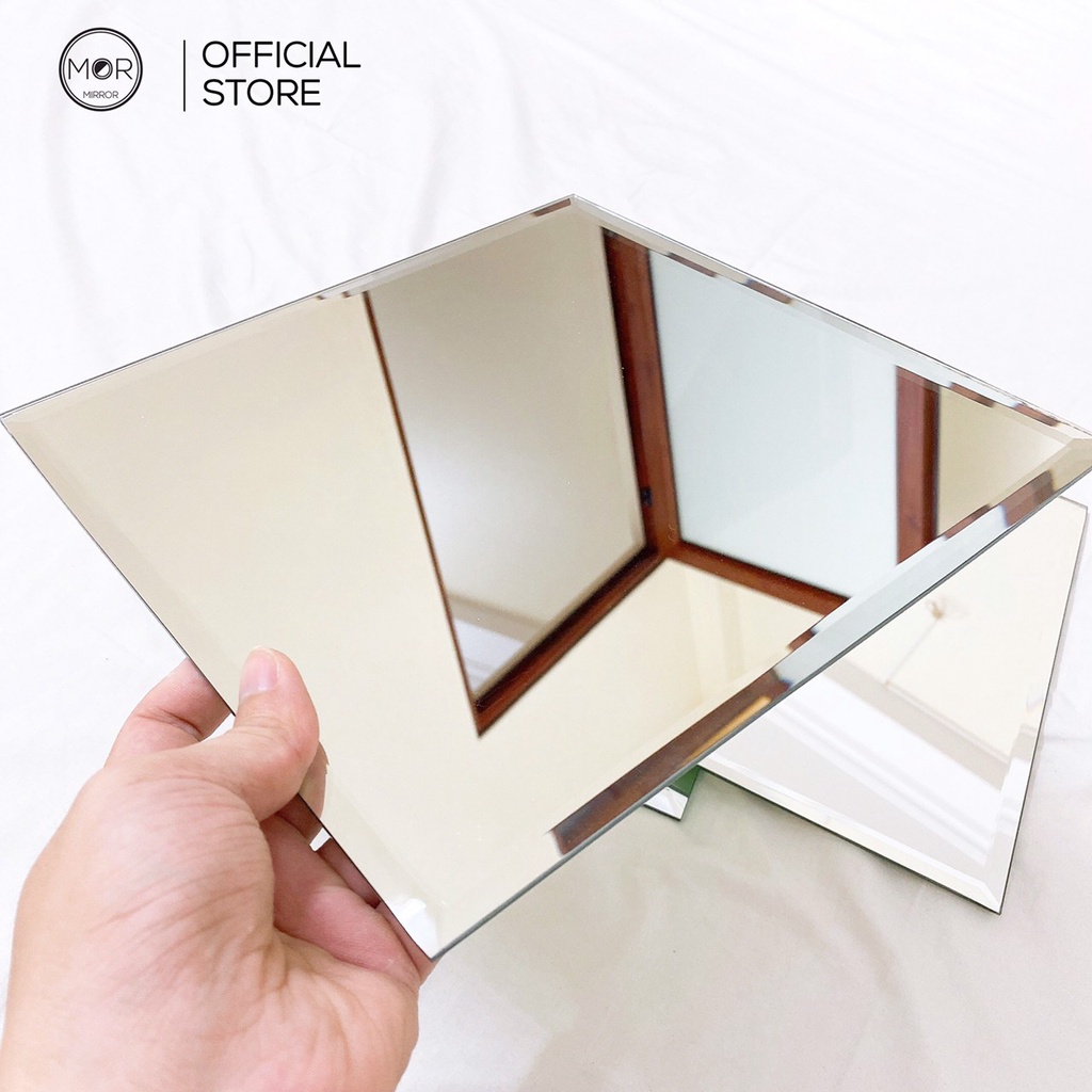 Gương Dán Tường Toàn Thân Cao Cấp MOR MIRROR Nội Thất Decor Phòng Kích Thước 25x25cm