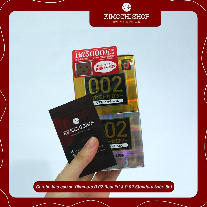 Combo bao cao su Okamoto 0.02 Real Fit & 0.02 Standard