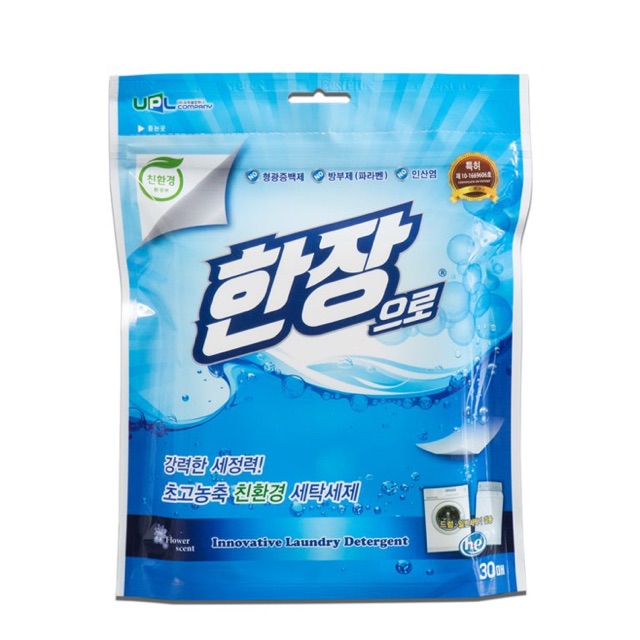 [Hót] Giấy Giặt Quần Áo Hàn Quốc Han Jang - 1 Túi 10 Tờ