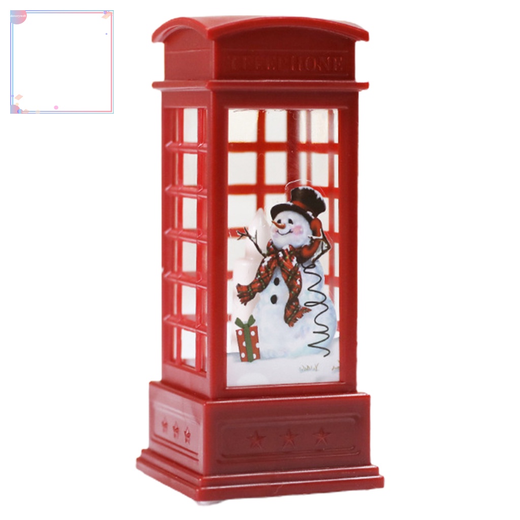 (DOV) Đèn Trang Trí Giáng Sinh Hình Bốt Điện Thoại Bắt Mắt