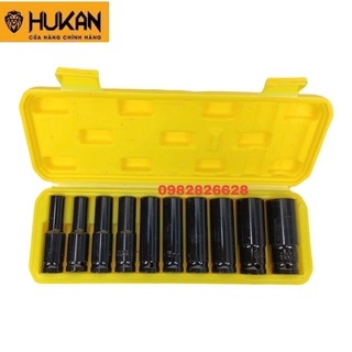 Bộ tuýp vặn ốc 10 món 1/2 cao cấp , bộ khẩu 8mm-24mm