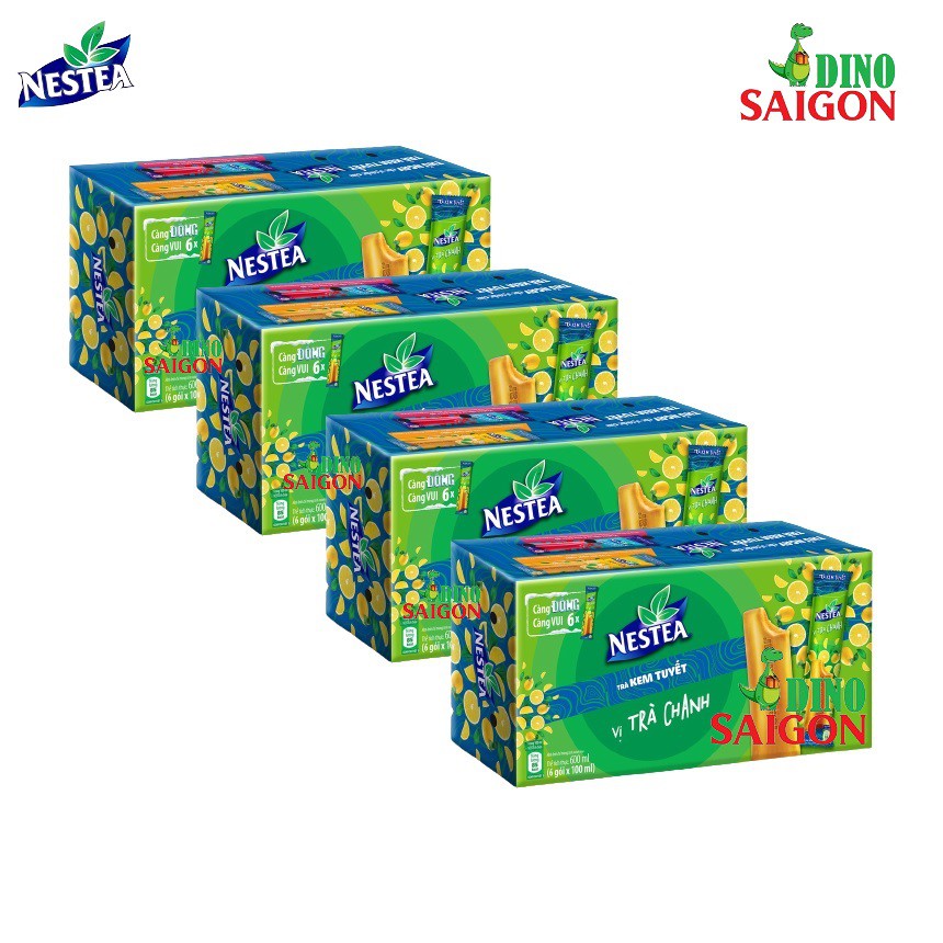 Bộ 4 Hộp Trà Kem Tuyết Nestea vị Trà Chanh