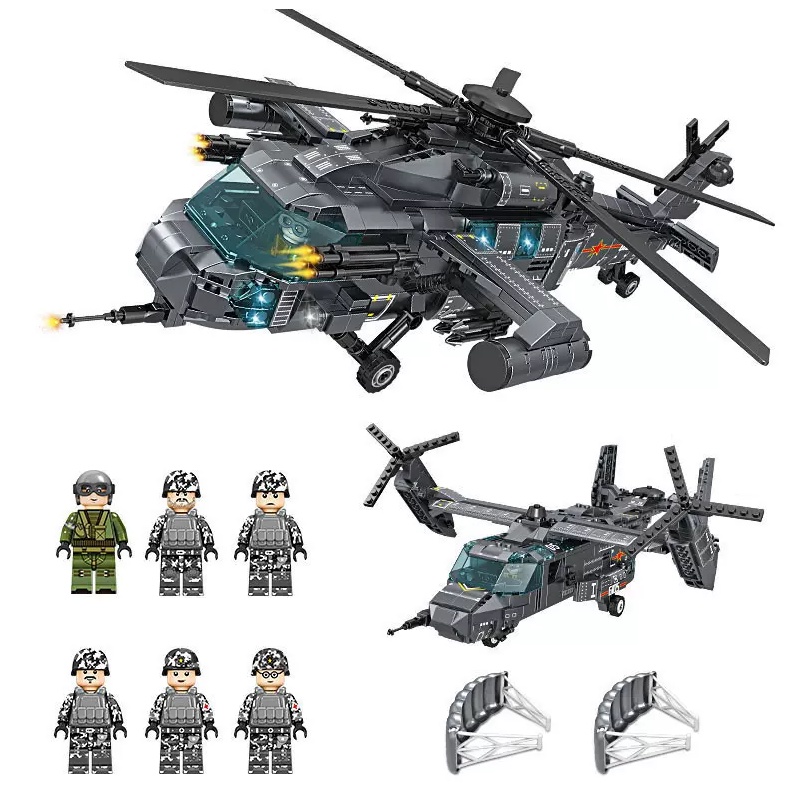 Đồ chơi Lắp ráp Máy bay trực thăng Takeshi 20 - FC6105 Wuzhi 20 Xếp hình thông minh - Mô hình trí tuệ