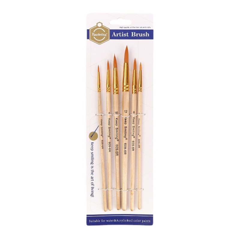 Set 6 Cọ Vẽ Tranh Sơn Dầu Đa Năng Chuyên Nghiệp